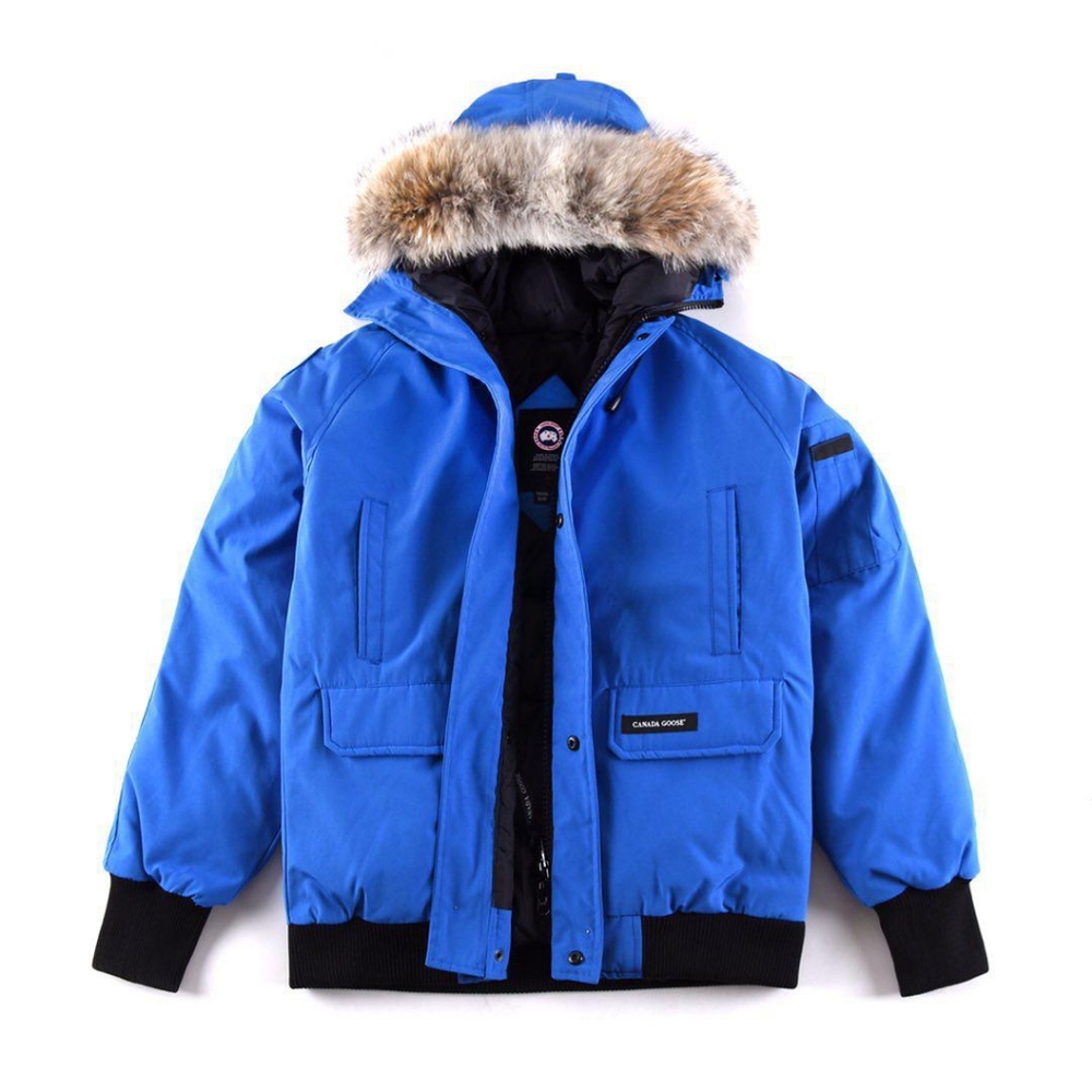 Canadian Goose Blue Parka Fur Hood Jacket - Gem